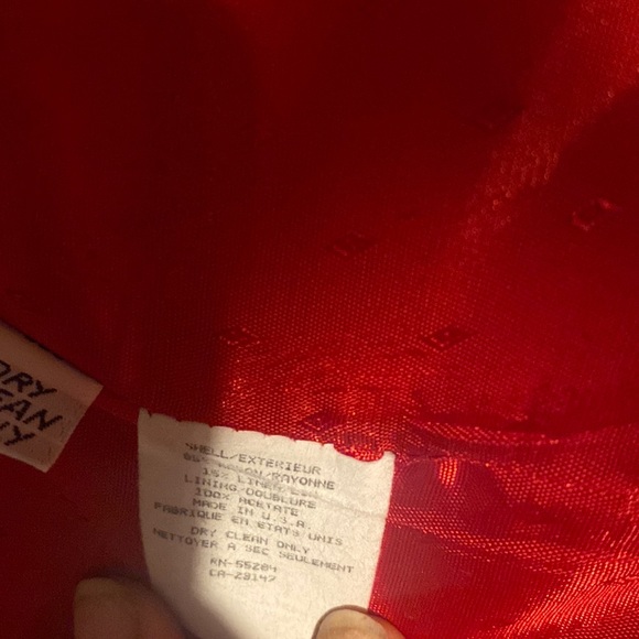 TALBOTS VINT90s CHERRY RED LINED DOUBLE BUTTON BLAZER - cherry red size 12womens - Picture 15 of 15